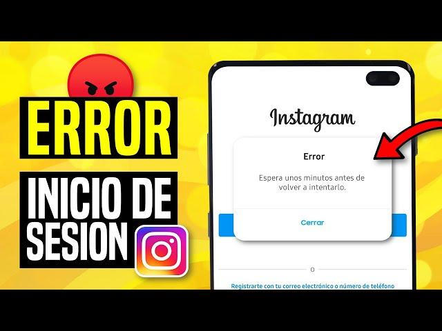 Espere unos minutos antes de volver a intentarlo Instagram | Error inicio de sesión