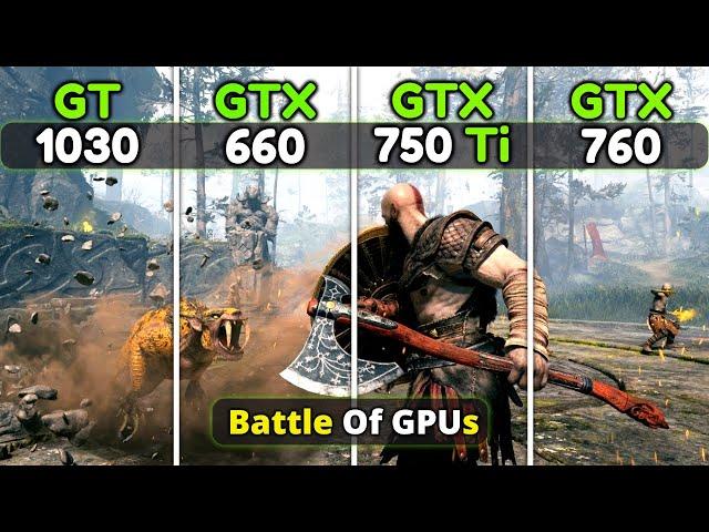 GT 1030 vs GTX 660 vs GTX 750 Ti vs GTX 760 | GPUs Battle