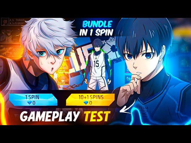 Finally I Got New Isagi Team Z Bundle  New Bluelock Bundle Gameplay Test || Free Fire New Event