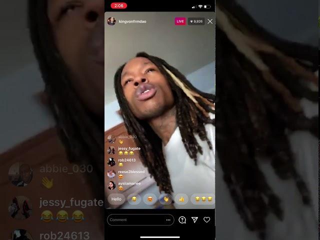 KING VON TALKS BEING SINGLE, PROTESTING & MORE ON INSTAGRAM LIVE (10/28/2020)