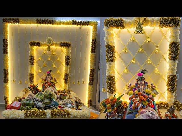 GANPATI DECORATION ||Decoration for Home Ganpati||Akash Jangid