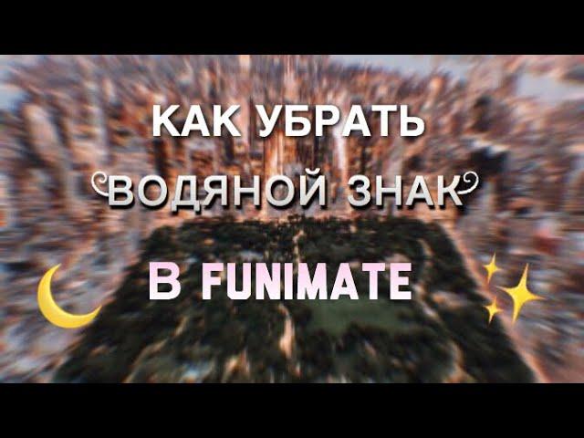 Как убрать водяной знак в Funimate БЕСПЛАТНО