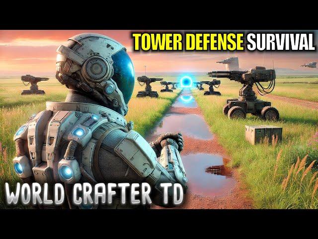 Survival Crafting Tower Defense Game | World Crafter TD Gameplay | Part 1