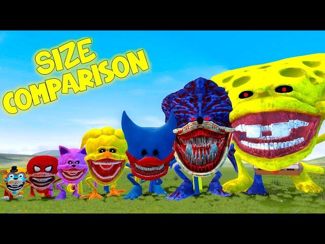 NEW SIZE COMPARISON ZOOCHOSIS SONIC TAPES FAMILY in Garry's Mod!