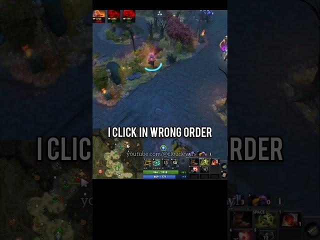 Luckiest Missclick Ever  #dota2 #dota1x6 #cloudevyl #highlights #clips #shorts #reels