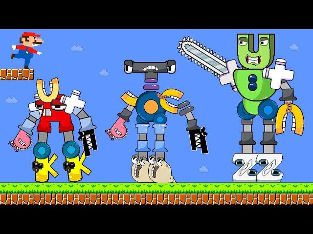 Mario vs the STRONGEST Giant ROBOT Alphabet Lore | CRAZIEST version ROBOT Transformed | GM Animation