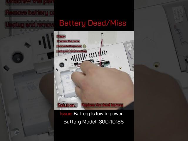 Command Panel Battery Dead/Missing#diy #adt #security #adtsecurity #homesecurity #homesecuritysystem