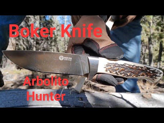 Boker Arbolito Stag Hunter Knife Review. N695 Steel. Made in Argentina.