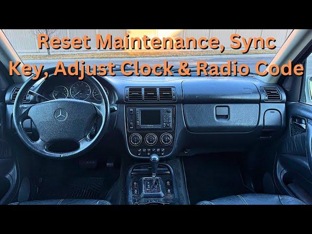 Mercedes W163 Reset Of Maintenance; Adjust The Clock; Synchronize Your Key To Locks ; Re-code Radio.