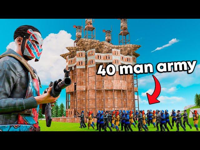 1 SOLO PLAYER vs a 40 MAN ARMY in Rust