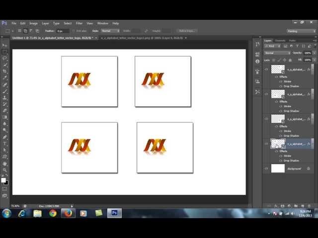 Photoshop Tutorial : Smart Object ( Link Multiple Layers )