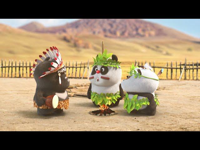 【Bamboo Panda️】Do u like Bamboo n Dundun's new look | Chinese Short Animation | 熊猫班卜 #shorts #funny