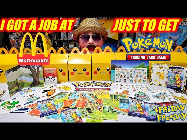 CARL GOT A JOB AT MCDONALDS JUST TO GET THE ENTIRE NEW POKEMON CARD HAPPY MEAL COLLECTION!