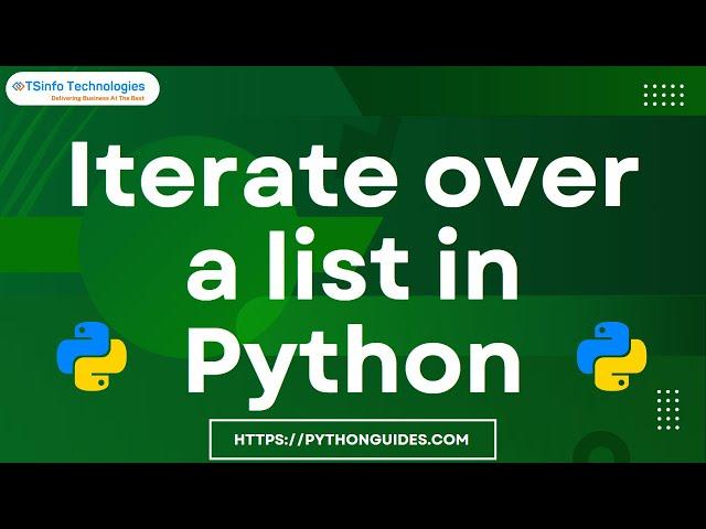 How to Iterate over a list in Python | Python iterate over a list in python