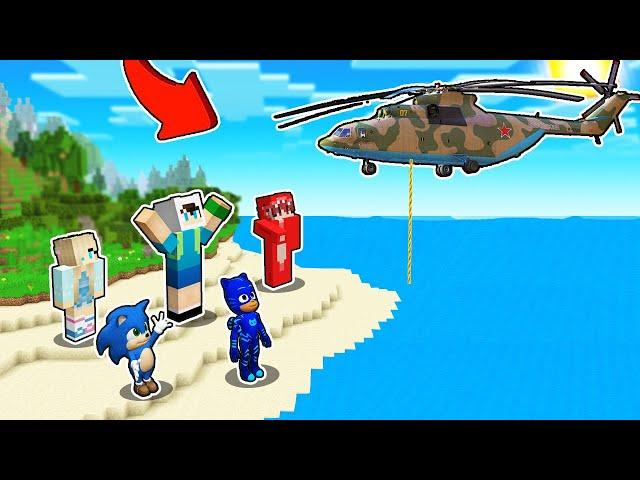 HELİKOPTER BİZİ KURTARMAYA GELDİ!  Minecraft Hayalet Adası SON