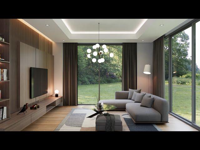 Sketchup interior design #74 Make a living room  design and render by enscape