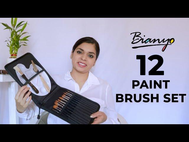 Bianyo 12 Piece Artist Brush Set | Paint Brush