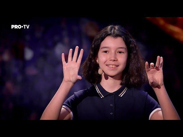 Românii au talent 2023 | Ioana Badea, un geniu al matematicii, la doar 11 ani