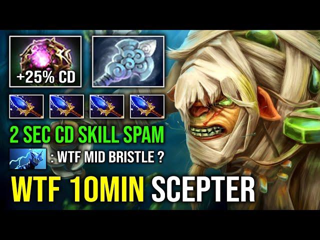 How to Solo Mid Bristleback in 7.37e with 10Min Scepter Unkillable Wind Waker Octarine Dota 2