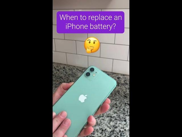 When to replace the battery on your iPhone #shorts