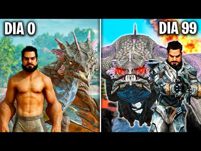 ¡SOBREVIVIENDO 100 DÍAS en ARK Survival Evolved sobre un DRAGÓN! La Película