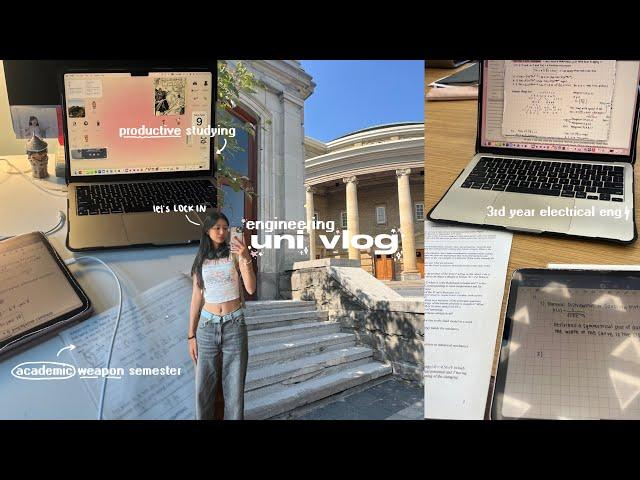 UNI VLOG ⭒˚️ productive day in my life, 3rd year engineering, studying