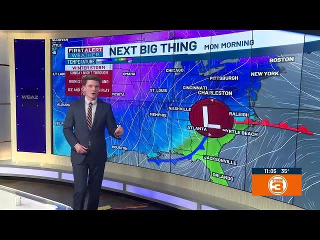 Tracking ice storm potential