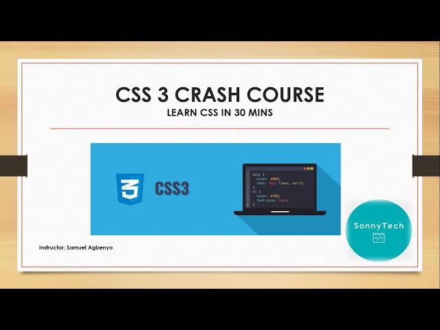 Learn CSS  3 in 30 minutes