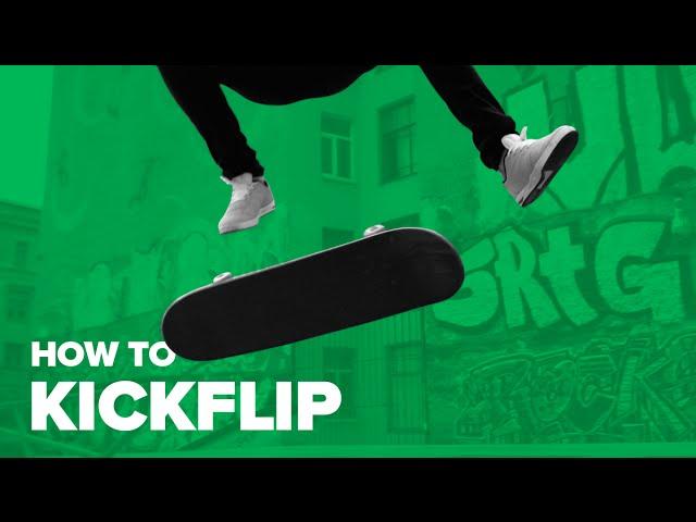 Как сделать кикфлип на скейте (How to Kickflip on a skateboard)