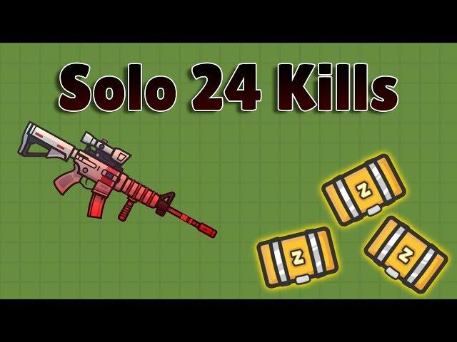 Zombs Royale - Solo 24 Kills - Scoped M4 Destruction