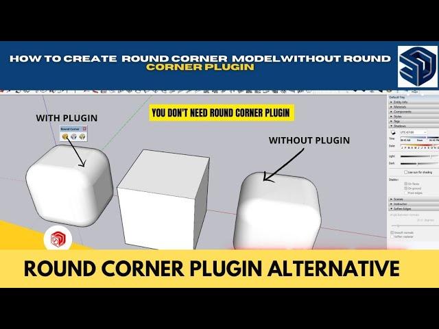 sketchup round corner plugin alternative | how to round object in sketchup without plug-in