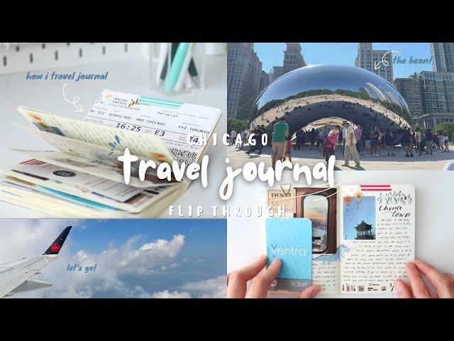 Chicago Travel Journal Flip Through ️  vlog & stationery haul + how I travel journal 