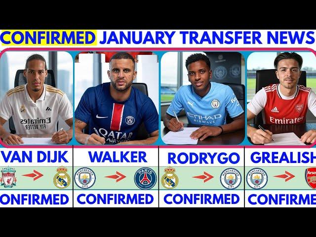 THE LATEST CONFIRMED TRANSFER NEWS AND RUMOURS WINTER TRANSFERS 2025|WALKER,RODRYGO,GREALISH,VAN.