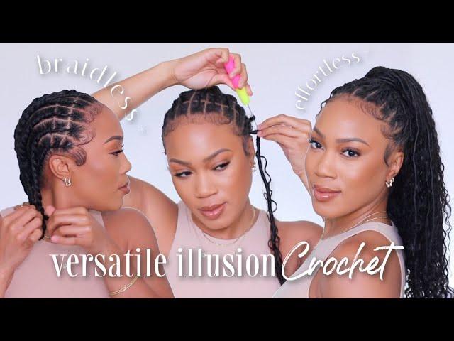 VERSATILE BRAIDLESS ILLUSION CROCHET | BEGINNER FRIENDLY