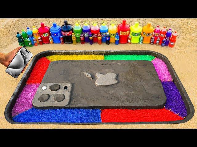 How to make Giant iPhone 16 Pro Max with Cement & Orbeez, Coca Cola, Fanta vs Mentos & Popular Sodas