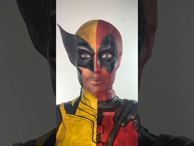 #reversemakeupremoval Deadpool and Wolverine! #halfandhalf #makeupremoval #deadpoolandwolverine