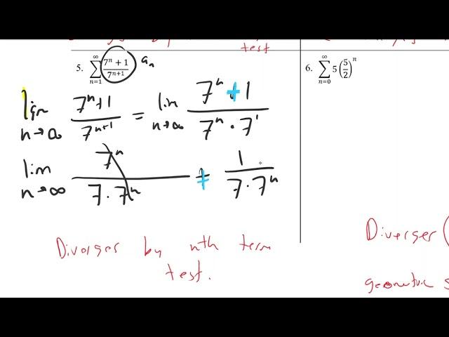 CalBC - The nth term test for divergence - #5