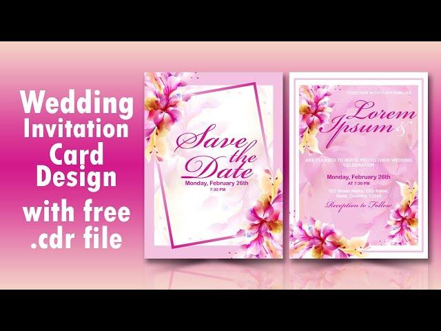 Wedding Invitation card Design - CorelDRAW Tutorial