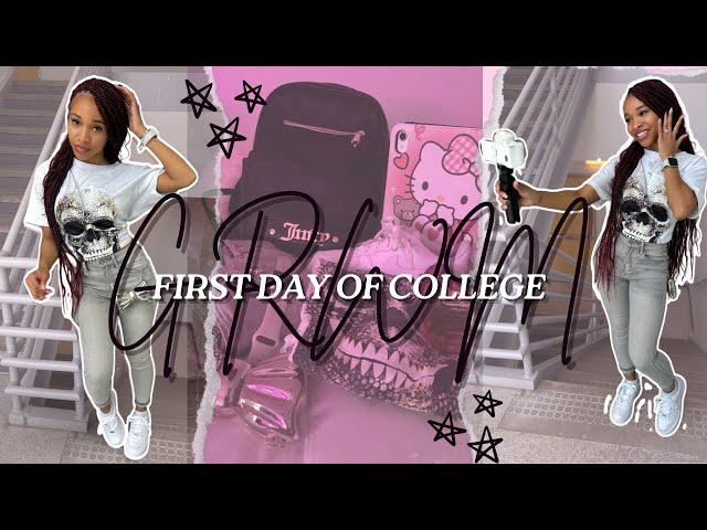 GRWM: First Day of Class | morning routine, outfit, makeup, + more🩶