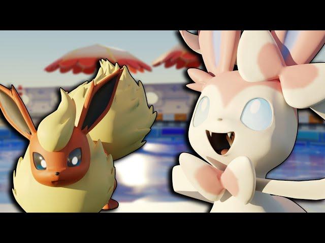 Splash in the pool _ EEVEE Family #8.3 POKEMON 3D ANIMATION