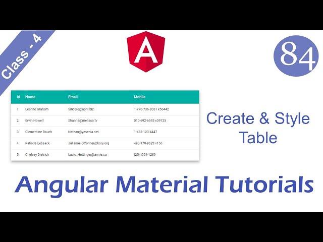 Angular material table| angular material tutorials in telugu | angular  tutorial #angular #frontend