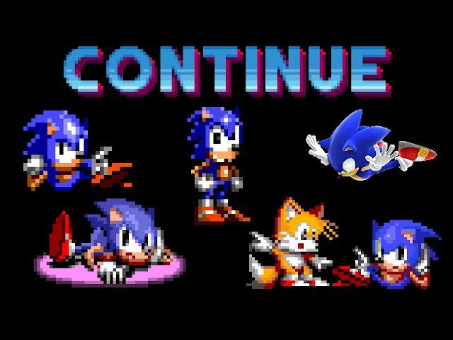 All Continue-Screens in Sonic Games