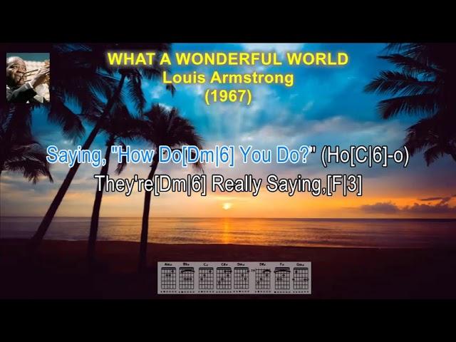 What A Wonderful World - Louis Armstrong (Lyrics & Guitar Chords)