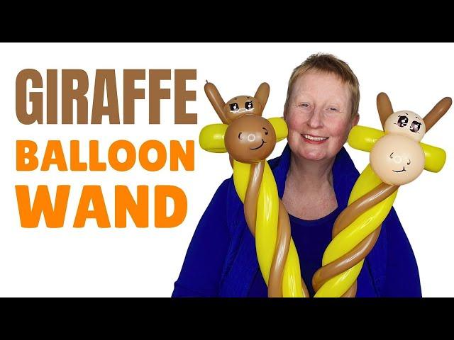 Balloon GIRAFFE Step By Step  Giraffe Balloon Twisting Tutorial  Jungle Balloon Animals