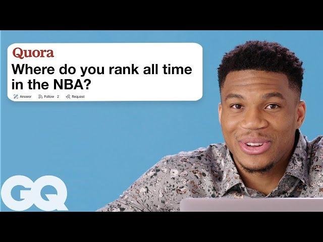 Giannis Antetokounmpo Replies to Fans on the Internet | Actually Me | GQ