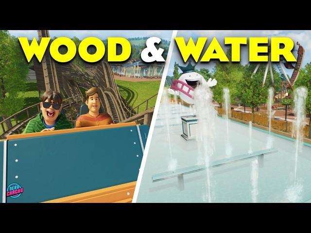 Wooden Coaster, Lake, Shops and Fountains! - Planet Coaster 2 Realistic Park Series | Ep 2