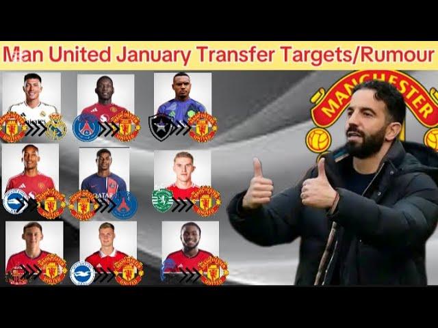 Manchester United January Transfer Targets/Rumour with Ademola Lookman Under Amorim Season 2024/2025