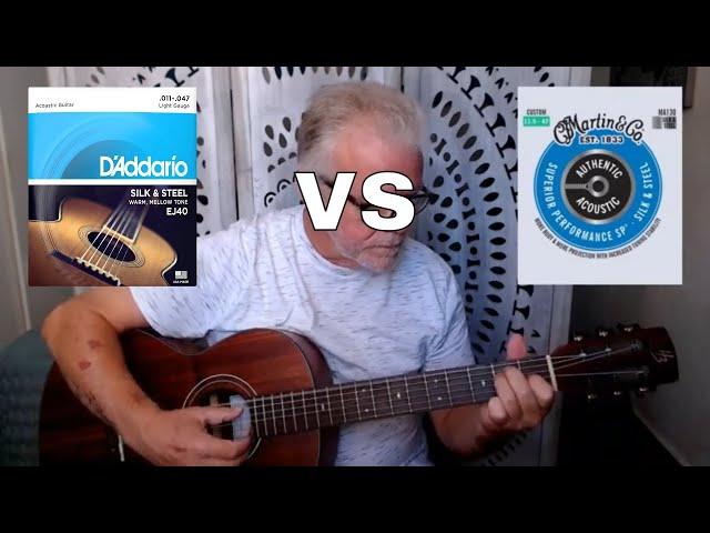 D'Addario EJ40 Silk And Steel Strings VS Martin Authentic Acoustic Silk And Steel Strings Comparison