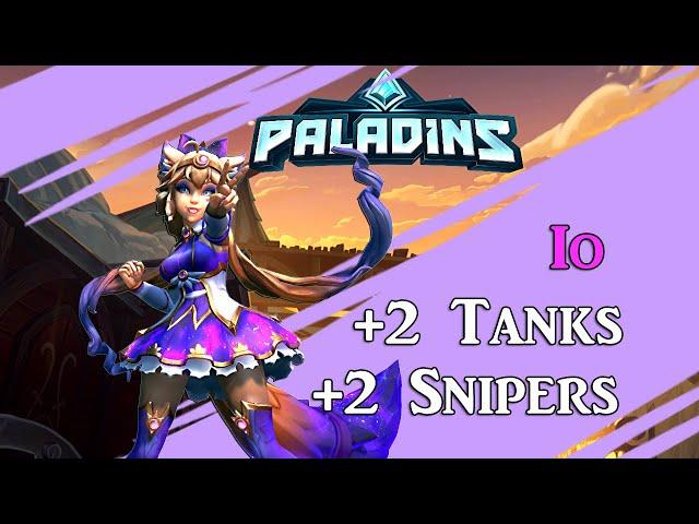 Геймплей Ио - 2 танка и 2 снайпера в команде, весело :) | Paladins