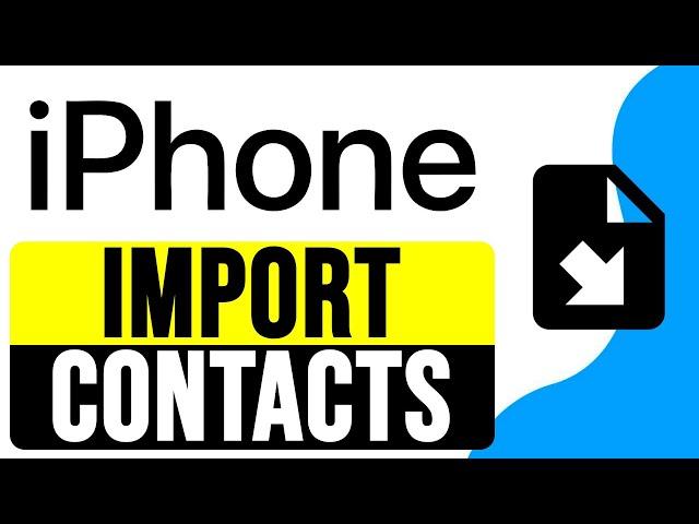 How to IMPORT CONTACTS to iPhone from VCF 2024 | Transfer VCF to iPhone